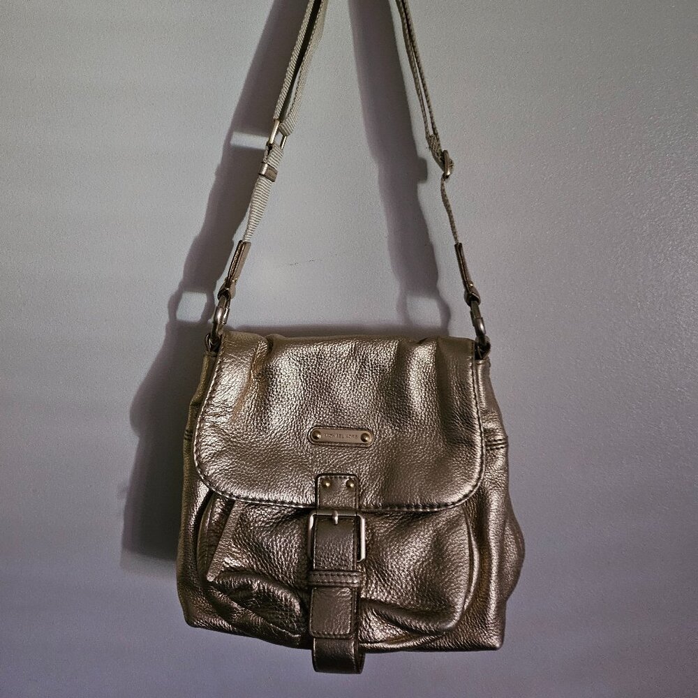 Michael Kors Metallic Gold Leather Shoulder Bag – Viva Las Vegas Edition!!!!
